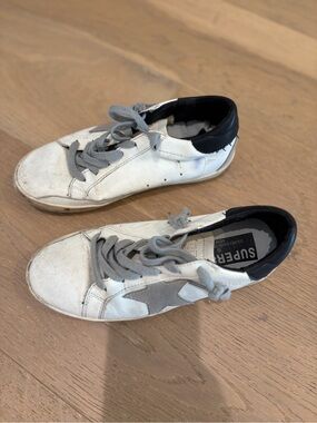 Golden Goose Casual Low-Top Sneakers in Black, Grey and White